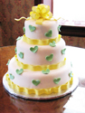 Floating Hearts Wedding Cake