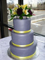 Gray Pearl Wedding Cake