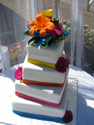 Off Set Square Wedding Cake