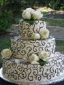 Black and White Wedding Cake