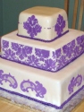 damask wedding cake