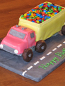 dump truck cake