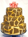 Giraffe print wedding cake