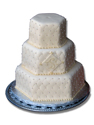 Hexagon quilted wedding cake