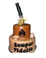 Marine annviersary cake