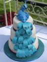 Peacock wedding cake