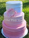 pink ombre wedding cake