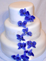 Purple Orchid Wedding Cake