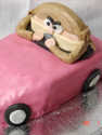 race car driver cake