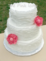 White Ruffle Wedding Cake